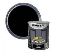 Ronseal 10 Year Weatherproof Wood Paint Black Gloss 750ml RSL38772