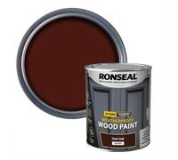 Ronseal 10 Year Weatherproof 2-in-1 Wood Paint Dark Oak Gloss 750ml