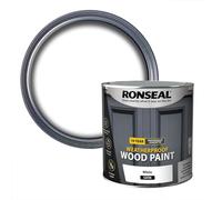 10 Year Weatherproof Satin Wood Paint, 2.5l White, 2.5l White, By Ronseal