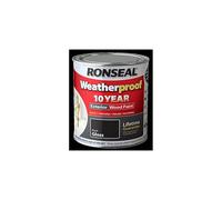 Ronseal Weatherproof 10 Year Exterior Wood Paint Gloss 750ml Black