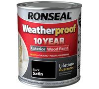 Ronseal 10 Year Weatherproof Paint Satin Black 750ml