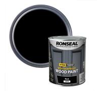 Ronseal 10 Year Weatherproof Satin Wood Paint 750ml Black | Free UK Delivery