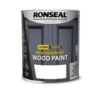 Ronseal 10 Year Weatherproof Wood Paint, 2.5L, Black, Gloss