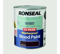 Ronseal 10 Year Weatherproof Wood Paint - Gloss 750ml, Chestnut