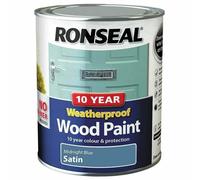 Ronseal 10 Year Weatherproof Wood Paint Midnight Blue Satin 750ml RSL38788