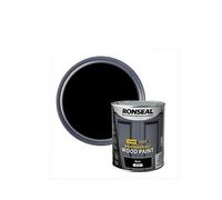 Ronseal 10 Year Weatherproof Wood Paint Black Satin 750Ml One Colour