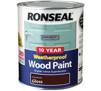 Ronseal 10 Year Weatherproof 2-in-1 Wood Paint Chestnut Gloss 750ml