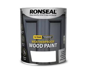 Ronseal 10 Year Weatherproof Wood Paint - Gloss 750ml, Dark Oak