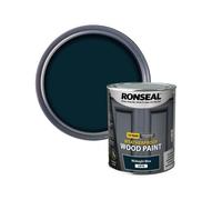 Ronseal 10 Year Weatherproof Wood Paint Midnight Blue Satin 750ml RSL38788