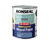 Ronseal 10 Year Weatherproof Wood Paint Midnight Blue Satin 750ml RSL38788