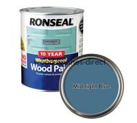 Ronseal 10 Year Weatherproof Wood Paint - Satin - 2.5L - Self Priming