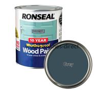 Ronseal 10 Year Weatherproof Wood Paint - Satin - 2.5L - Self Priming