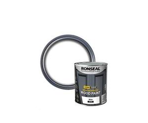 Ronseal 10 Year Weatherproof Wood Paint White Satin 750Ml One Colour