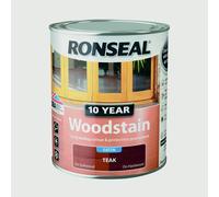 Ronseal 10 Year Woodstain Satin 750ml Teak | Free UK Delivery