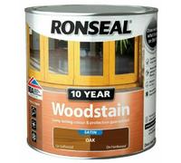 Ronseal 10 Year Woodstain Satin Rainproof in 1hr 250ml 750ml All Colours