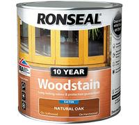 Ronseal 10 Year Woodstain Satin Rainproof in 1hr 250ml 750ml All Colours