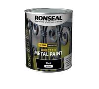 Ronseal 15 Year Direct To Metal Paint - Gloss - Black - 750Ml