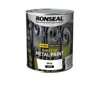 Ronseal 15 Year Direct To Metal Paint - Satin - White - 750Ml