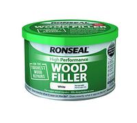 Ronseal 35303 High Performance Wood Filler - White 275g | Two-part repair compound for interior and exterior timber defects, suitable for drilling, fixing and planing after cure.