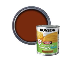 Ronseal 36430 Ultimate Protection Hardwood Garden Furniture Stain Rich Teak 750Ml