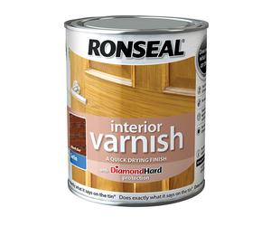 Ronseal 36826 Interior Varnish Quick Dry Satin Dark Oak 250Ml