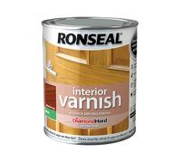 Ronseal 36863 Interior Varnish Quick Dry Matt Medium Oak 750Ml