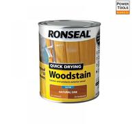 Ronseal 36946 Quick Drying Woodstain Satin Natural Oak 750Ml