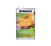 Ronseal 37357 Ultimate Protection Hardwood Garden Furniture Oil Natural Oak 1 Litre