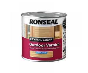 Ronseal 37364 Crystal Clear Outdoor Varnish Satin 250Ml