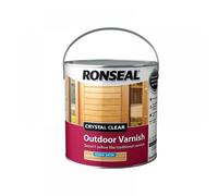 Ronseal CCODVS25L 2.5 Litre Crystal Outdoor Satin Finish Varnish - clear