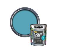Ronseal Garden Paint Waterproof Exterior Wood Metal Brick Stone - 750ml - Summer Sky