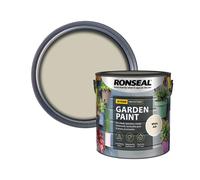 Ronseal Garden Paint RSLGPWA25L GPWA25L for Sheds, Fences, Brick and Terracotta White Ash 2.5 Litre