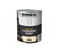 Ronseal 37491 One Coat Cupboard Paint Ivory Satin 750Ml