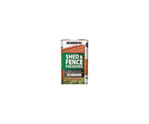 Ronseal 37651 Shed & Fence Preserver Autumn Brown 5 Litre