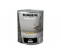 Ronseal One Coat Tile Paint Black Gloss 750ml