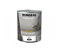 Ronseal One Coat Tile Paint White Gloss 750ml RSLOCTPWG750