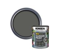 Ronseal Garden Paint Waterproof Exterior Wood Metal Brick Stone - 750ml - CHARCOAL GREY