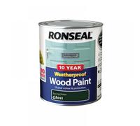 Ronseal 38778 10 Year Weatherproof Wood Paint Racing Green Gloss 750Ml