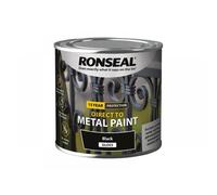 Ronseal 39179 Direct To Metal Paint Black Gloss 250Ml