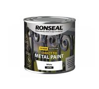 Ronseal 39183 Direct To Metal Paint White Satin 250Ml
