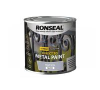 Ronseal 39187 Direct To Metal Paint Steel Grey Gloss 250Ml