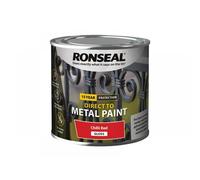 Ronseal 39193 Direct To Metal Paint Chilli Red Gloss 250Ml