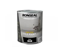Ronseal Tile Paint One Coat – Black Satin 750 ml