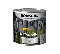 Ronseal 39404 Direct To Metal Paint Silver Satin 250Ml
