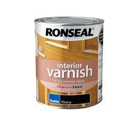 Ronseal 39432 Interior Varnish Quick Dry Satin Ebony 750Ml