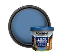 Ronseal 5 Year Fence Life+ Cornflower Matt Exterior Shed & Fence Protector Wood Paint, 5L Tub