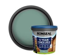 Ronseal 5 Year Fence Life+ Sage Matt Exterior Shed & Fence Protector Wood Paint, 9L Tub