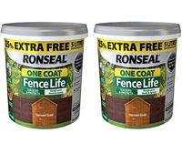 Ronseal 5L One Coat Fence Life Fence Paint Bundle Deal 2 for 49.99-2 x 5L tubs = 10L - Harvest Gold
