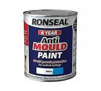 Ronseal 36623 6 Year Anti Mould Paint White Matt 750ml