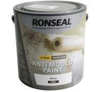 RONSEAL 6 Year Anti Mould Paint White Silk Walls Ceiling Protects 2.5 Litre